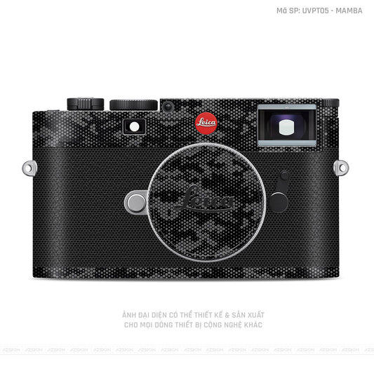 Dán Skin Máy Ảnh Leica Vân Nổi Mamba Xám | UVPT05
