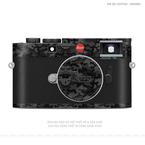 Dán Skin Máy Ảnh Leica Vân Nổi Mamba Xám | UVPT05