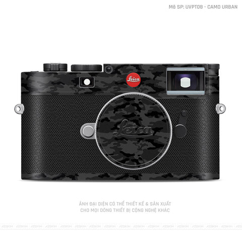 Dán Skin Máy Ảnh Leica Vân Nổi Camo Urban Đen | UVPT08