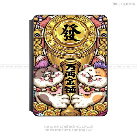 Dán Skin Magic Keyboard Hình Mèo Thần Tài | D_MTT25