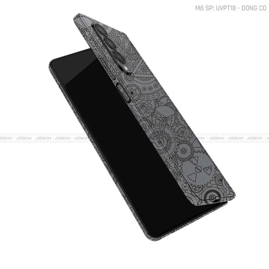 Dán Skin Galaxy Z Fold 6 Vân Nổi Động Cơ Xám | UVPT18