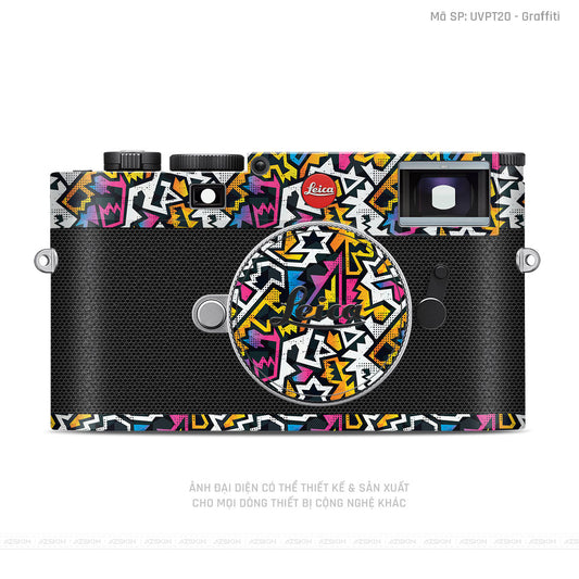 Dán Skin Máy Ảnh Leica Vân Nổi Graffiti 03 | UVPT20