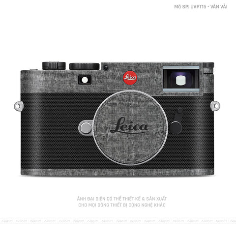 Dán Skin Máy Ảnh Leica Vân Vải Xám | UVPT15