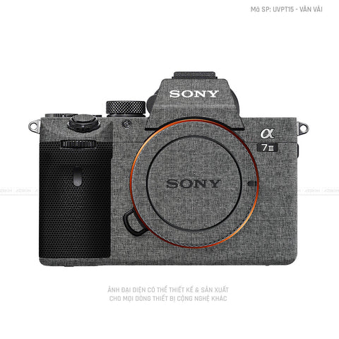 Dán Skin Máy Ảnh Sony Vân Vải Xám | UVPT15