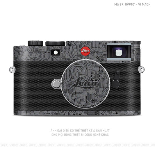 Dán Skin Máy Ảnh Leica Vân Nổi Vi Mạch Xám | UVPT01
