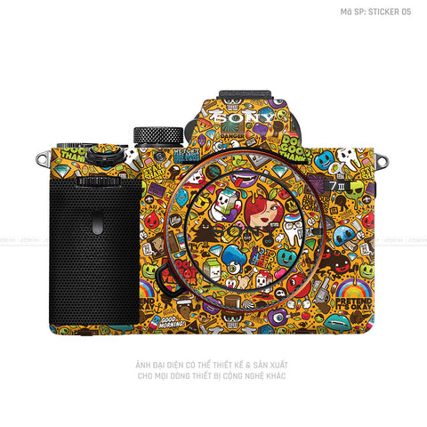Dán Skin Máy Ảnh Sony Vân Nổi Sticker 05 | UVPT22