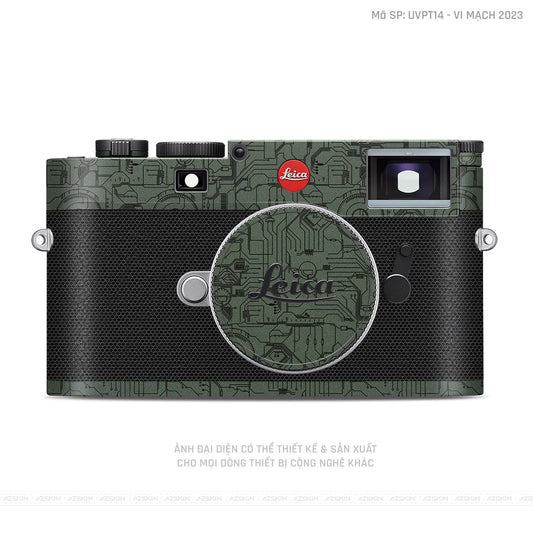 Dán Skin Máy Ảnh Leica Vân Nổi Vi Mạch 2023 Xanh | UVPT14