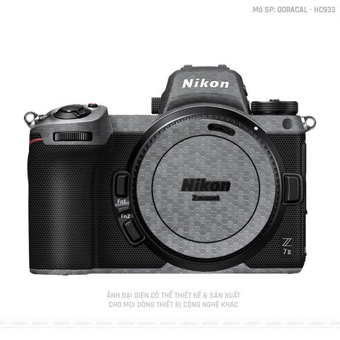 Dán Skin Máy Ảnh Nikon Vân Tổ Ong Xám | ORACAL - HC933