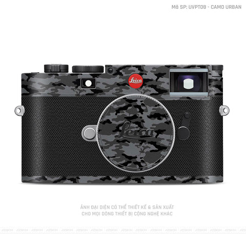 Dán Skin Máy Ảnh Leica Vân Nổi Camo Urban Xám | UVPT08