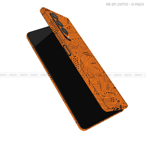 Skin Galaxy Z Fold4 Vân Vi Mạch Cam | UVPT01