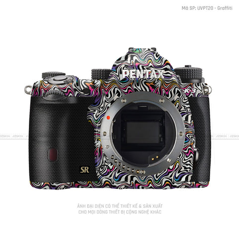 Dán Skin Máy Ảnh Pentax Vân Nổi Graffiti 02 | UVPT20