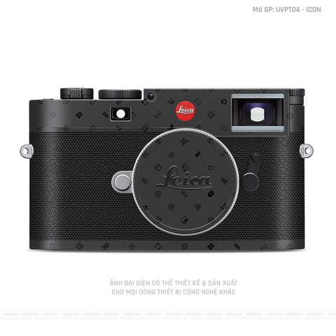 Dán Skin Máy Ảnh Leica Vân Nổi ICon Đen | UVPT04