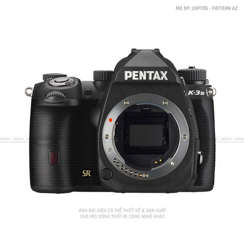 Dán Skin Máy Ảnh Pentax Vân Nổi Pattern AZ Đen | UVPT06