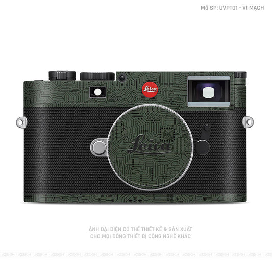 Dán Skin Máy Ảnh Leica Vân Nổi Vi Mạch Xanh | UVPT01