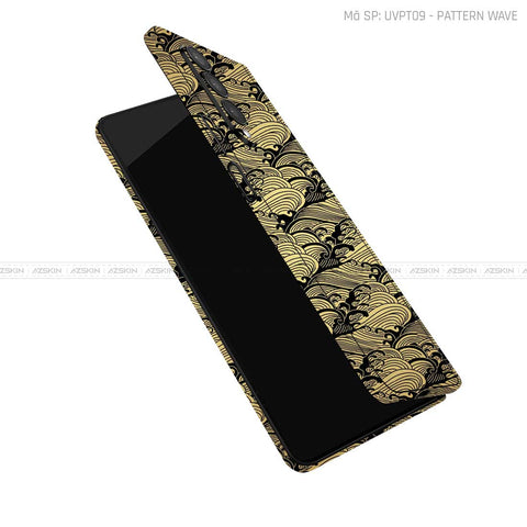 Dán Skin Galaxy Z Fold 6 Vân Pattern Wave Vàng | UVPT09