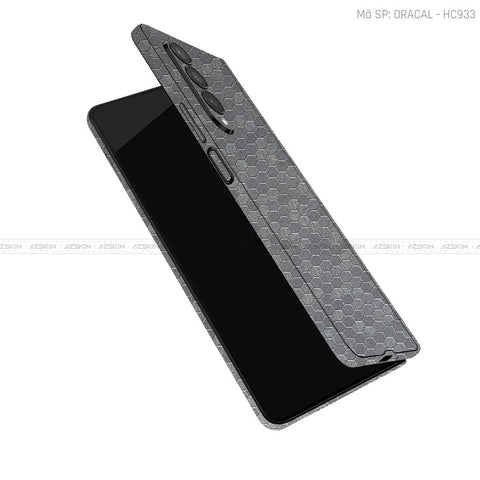 Skin Galaxy Z Fold4 Vân Tổ Ong Xám | ORACAL - HC933