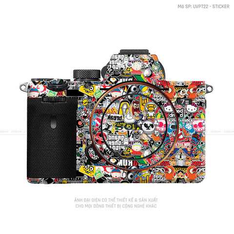 Dán Skin Máy Ảnh Sony Vân Nổi Sticker 01 | UVPT22