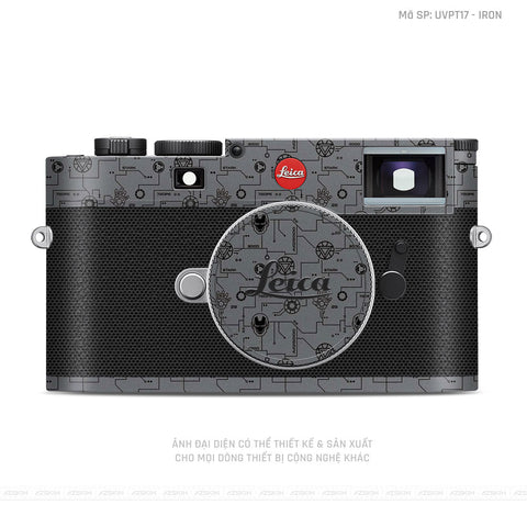 Dán Skin Máy Ảnh Leica Vân Nổi IRonman Xám | UVPT17