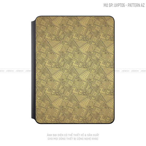 Dán Skin Magic Keyboard Vân Pattern AZ Vàng | UVPT06
