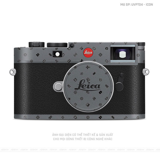 Dán Skin Máy Ảnh Leica Vân Nổi ICon Xám | UVPT04