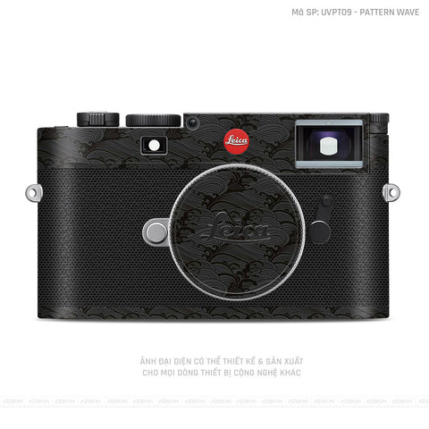 Dán Skin Máy Ảnh Leica Vân Nổi Pattern Wave Đen | UVPT09