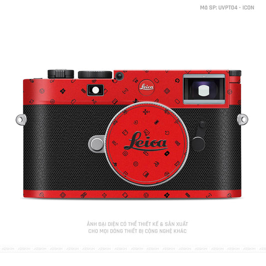 Dán Skin Máy Ảnh Leica Vân Nổi ICon Đỏ | UVPT04