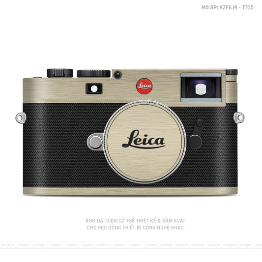 Dán Skin Máy Ảnh Leica Vân Titan Vàng Sampanh | AZFILM - TT05