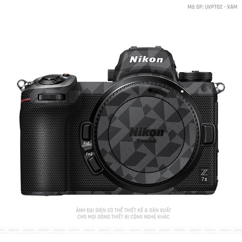 Dán Skin Máy Ảnh Nikon Vân Nổi Nordic Xám | UVPT02