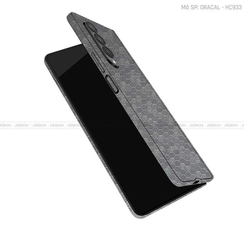 Dán Skin 3M/Oracal Galaxy Z Fold3 Vân Tổ Ong Xám | HC933