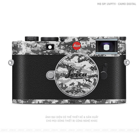 Dán Skin Máy Ảnh Leica Vân Camo Digital Xám | UVPT11