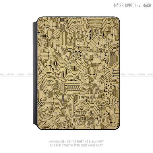Dán Skin Magic Keyboard Vân Vi Mạch Vàng | UVPT01