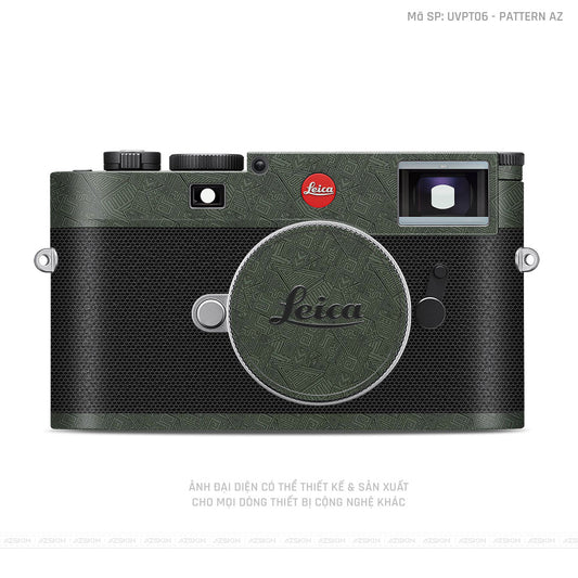 Dán Skin Máy Ảnh Leica Vân Pattern AZ Xanh | UVPT06