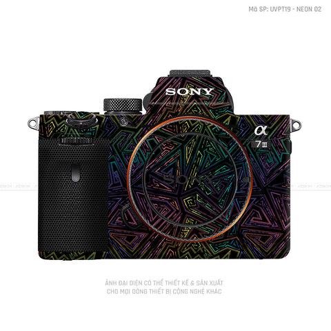 Dán Skin Máy Ảnh Sony Vân Nổi Neon 02 | UVPT19