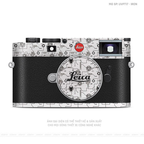 Dán Skin Máy Ảnh Leica Vân Nổi IRonman Trắng | UVPT17