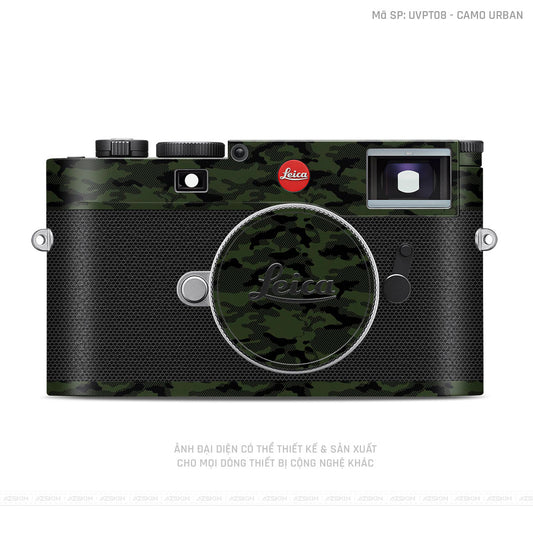 Dán Skin Máy Ảnh Leica Vân Nổi Camo Urban Xanh | UVPT08