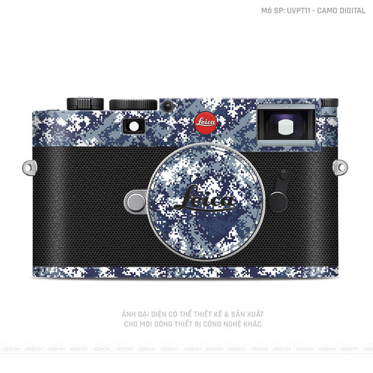 Dán Skin Máy Ảnh Leica Vân Camo Digital Xanh | UVPT11