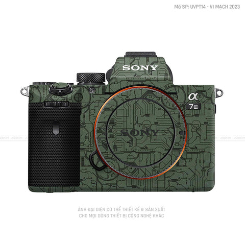 Dán Skin Máy Ảnh Sony Vân Vi Mạch 2023 Xanh | UVPT14