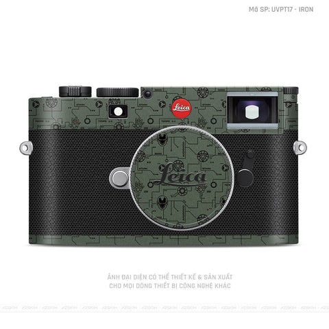 Dán Skin Máy Ảnh Leica Vân Nổi IRonman Vàng Xanh | UVPT17