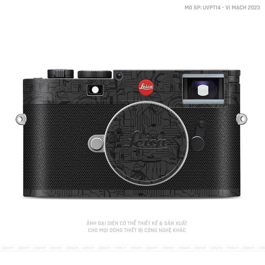Dán Skin Máy Ảnh Leica Vân Nổi Vi Mạch 2023 Đen | UVPT14