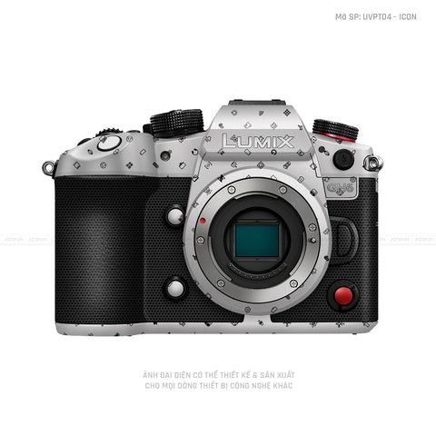 Dán Skin Máy Ảnh Lumix Vân Nổi Icon Trắng | UVPT04