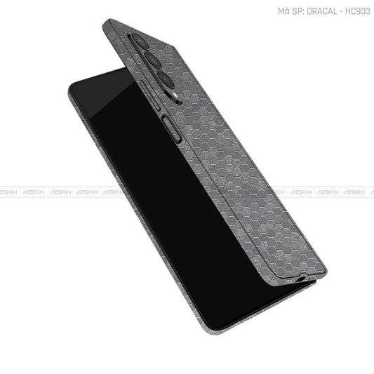 Dán Skin 3M Galaxy Z Fold5 Vân Tổ Ong Xám | HC933