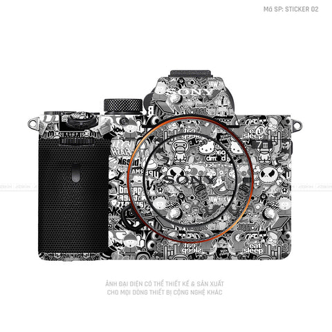 Dán Skin Máy Ảnh Sony Vân Nổi Sticker 02 | UVPT22