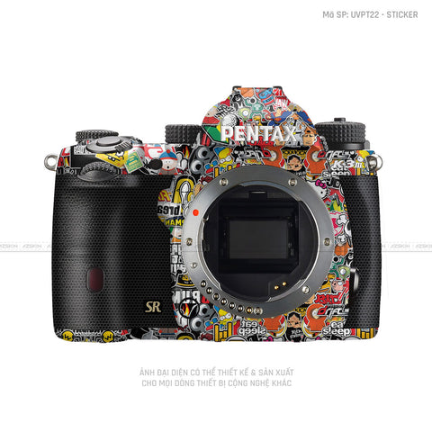 Dán Skin Máy Ảnh Pentax Vân Nổi Sticker 01 | UVPT22