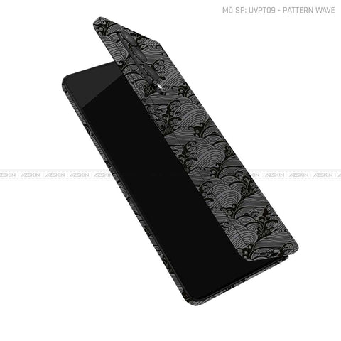 Dán Skin Galaxy Z Fold5 Vân Pattern Wave Xám | UVPT09