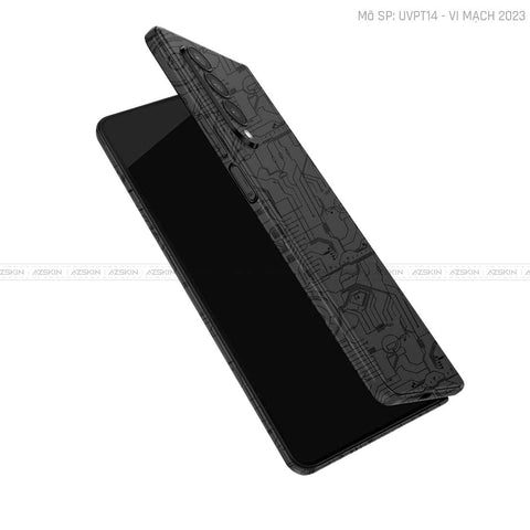 Dán Skin Galaxy Z Fold 6 Vân Nổi Vi Mạch 2023 Đen | UVPT14