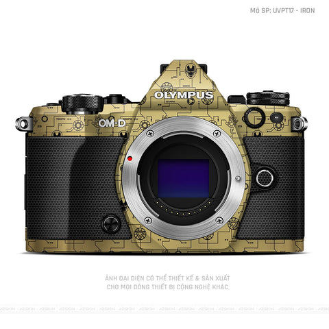 Dán Skin Máy Ảnh Olympus Vân Pattern IRonman Vàng Gold | UVPT17