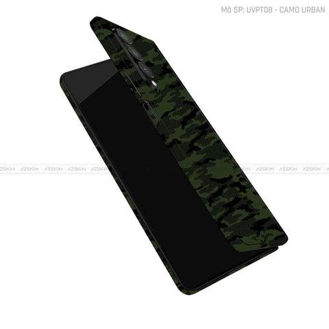 Dán Skin Galaxy Z Fold3 Vân Pattern Camo Urban Xanh | UVPT08