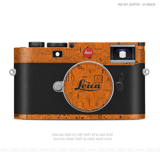 Dán Skin Máy Ảnh Leica Vân Nổi Vi Mạch Cam | UVPT01