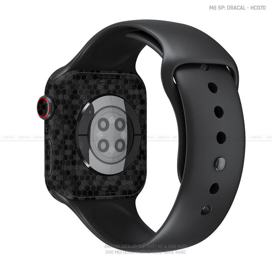 Dán Skin Apple Watch Vân Tổ Ong Đen | ORACAL - HC070