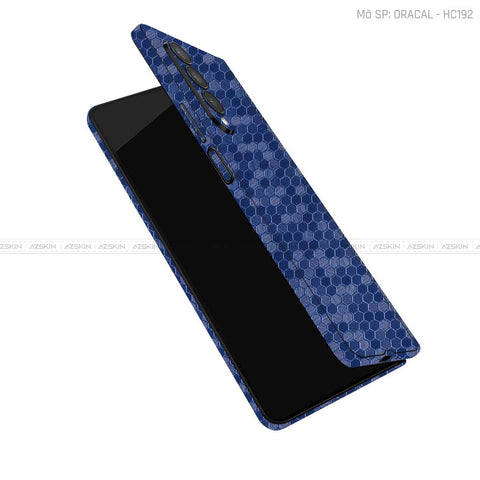 Dán Skin Galaxy Z Fold3 Vân Tổ Ong Xanh | ORACAL - HC192